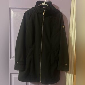 Tommy Hilfiger Black Removable Hood Jacket with Gold Zipper